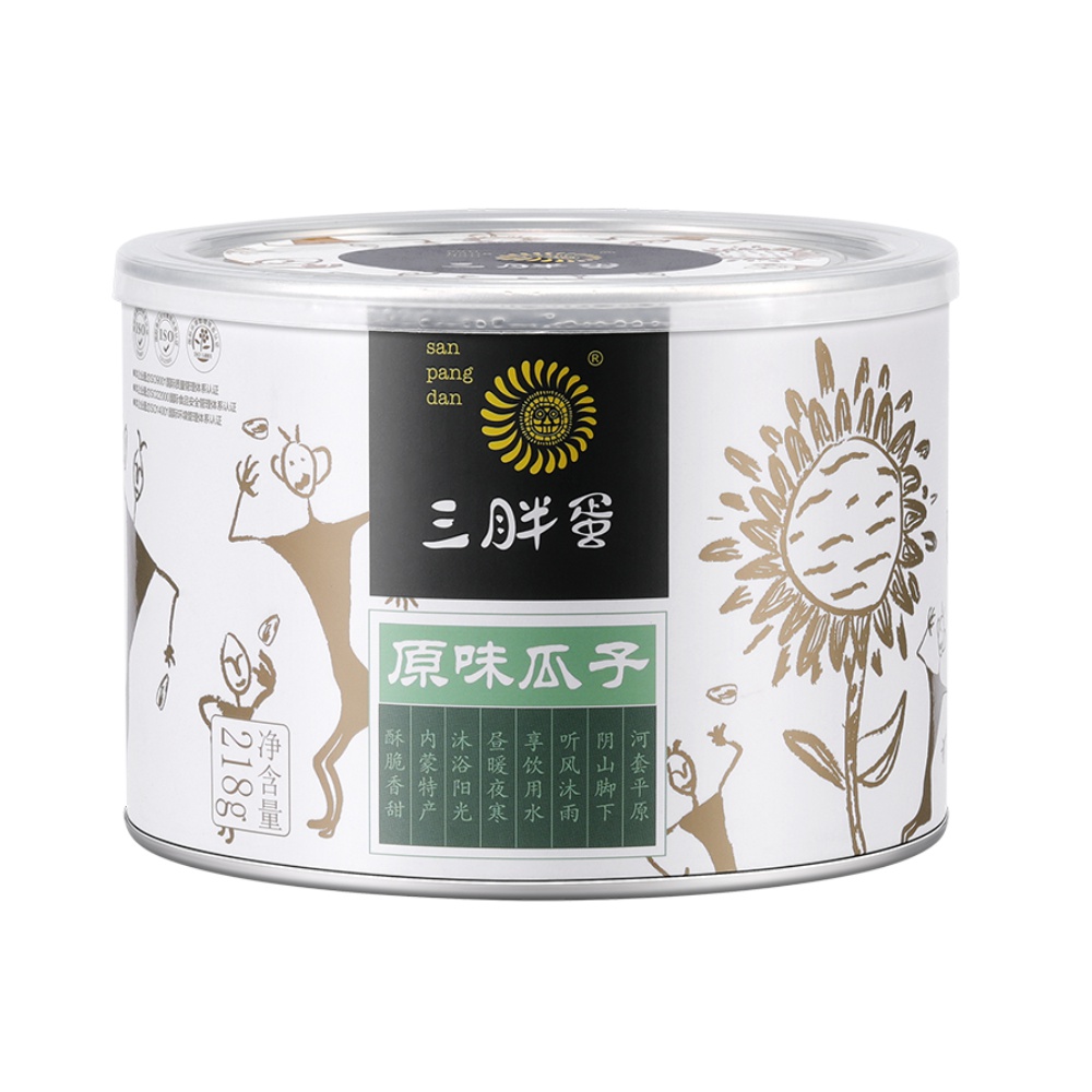 【券后价:31元】 拍2件！三胖蛋原味瓜子218g罐装 - 天猫超市