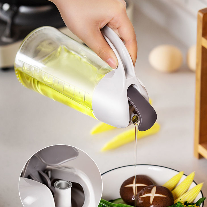 【券后价:6.9元】 【张记】厨房防漏自开盖酱油醋壶630ml - 张记旗舰店
