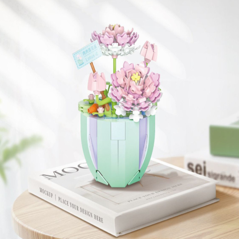 【券后价:25.8元】 【多款任选】积木花束盆栽 - 东欧欧玩具专营店