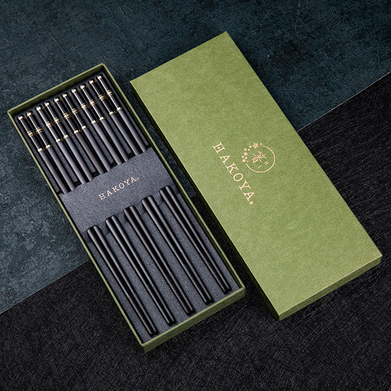 【券后价:39元】 Hakoya抗菌精致居家合金筷10双 - hakoya旗舰店