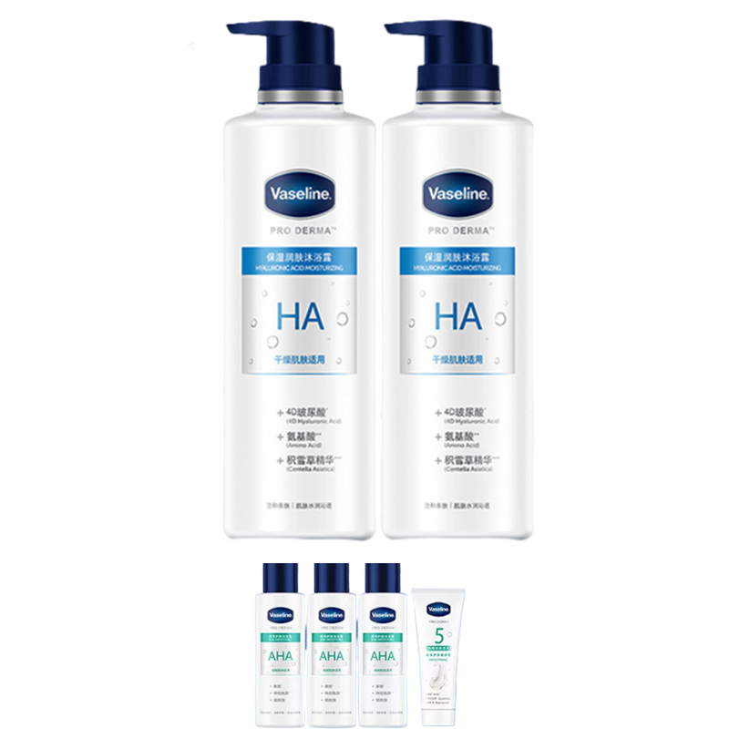 【券后价:73.9元】 【凡士林】4号玻尿酸沐浴露500ml*2 - vaseline凡士林官方旗舰店
