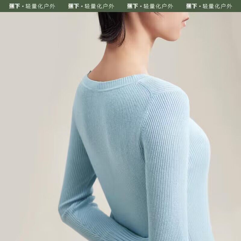 【券后价:134元】 蕉下秋冬显瘦低领短款针织羊毛衫 - 蕉下官方旗舰店