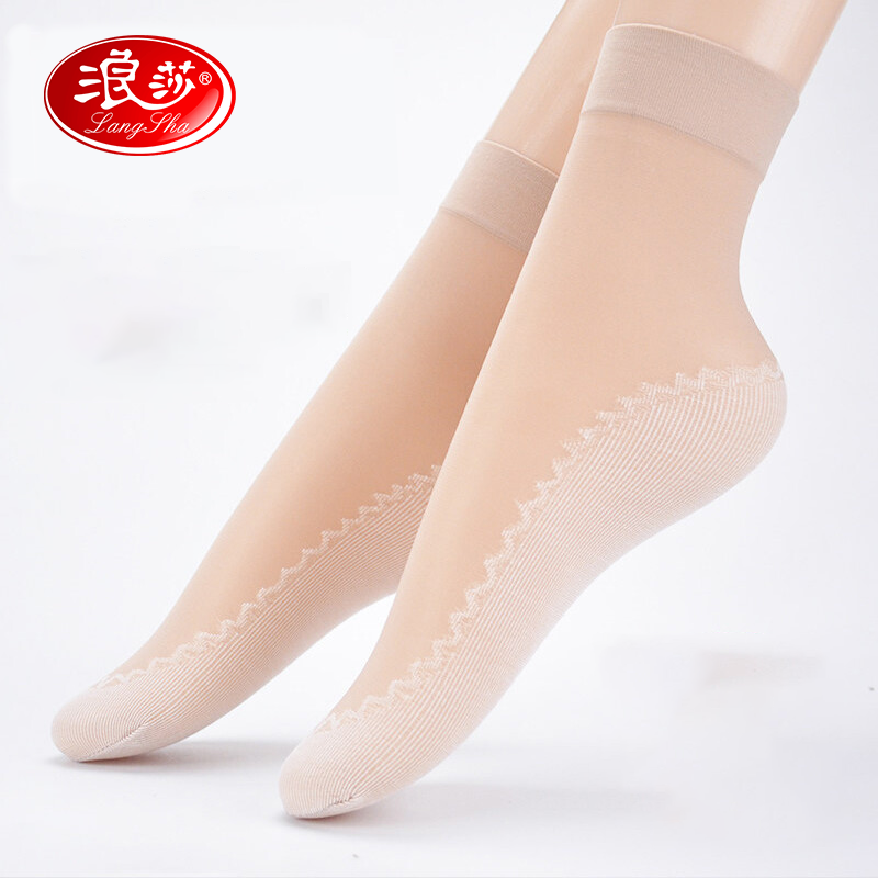 【券后价:22元】 浪莎袜子女薄款丝袜足底加棉防滑耐磨 - 浪莎9号店