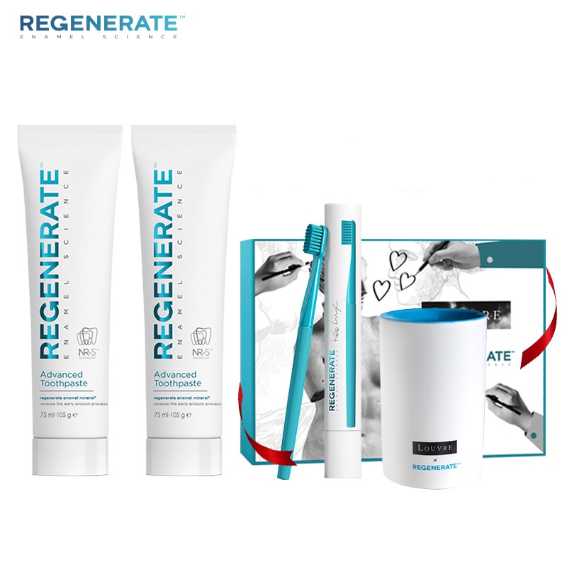 【券后价:218元】 法国进口修复牙釉质含氟去黄脱敏牙膏75ml*2 - regenerate牙膏旗舰店