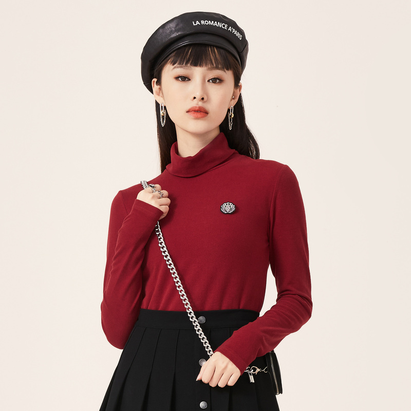【券后价:39元】 a21女装旗舰店百搭高领打底衫 - a21女装旗舰店