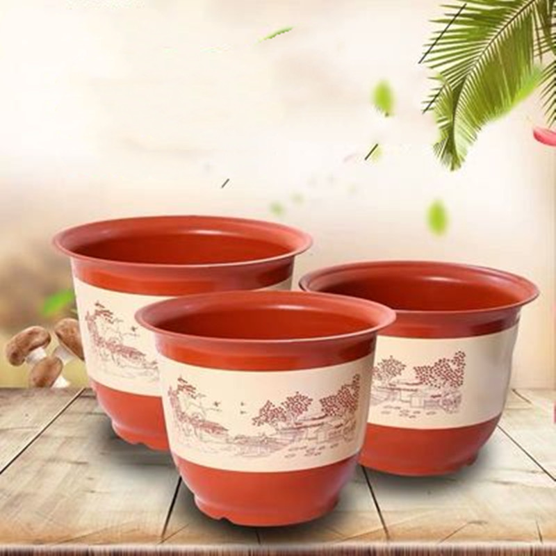 【券后价:13.9元】 加厚塑料仿陶瓷树脂花盆种花绿萝花盆