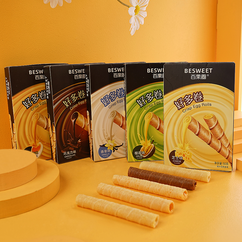 【券后价:17.9元】 拍7件！百果圈夹心蛋卷饼干共7盒 - 百果圈旗舰店