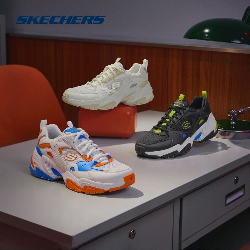 【券后价:239元】 斯凯奇机甲鞋秋冬网面运动老爹鞋男款 - skechers官方outlet店