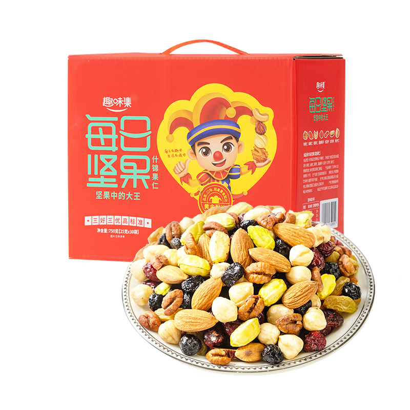 【券后价:7.9元】 25g*5包！趣味集每日混合坚果 - 趣味集旗舰店