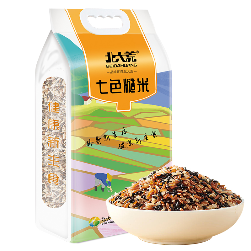 【券后价:26.9元】 【北大荒】七色糙米真空包装5斤 - 云贸国际食品专营店