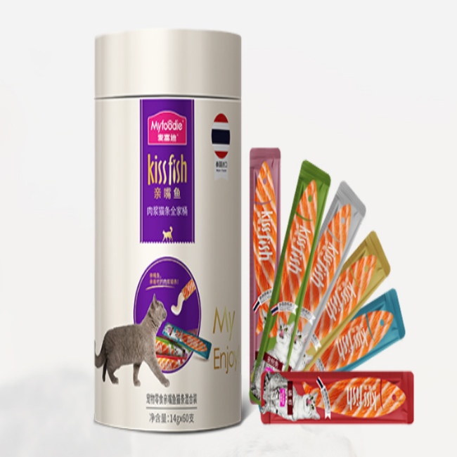 【券后价:19元】 麦富迪亲嘴鱼补水猫条14g*60支 - 萌宠亚丰宠物食品专营店