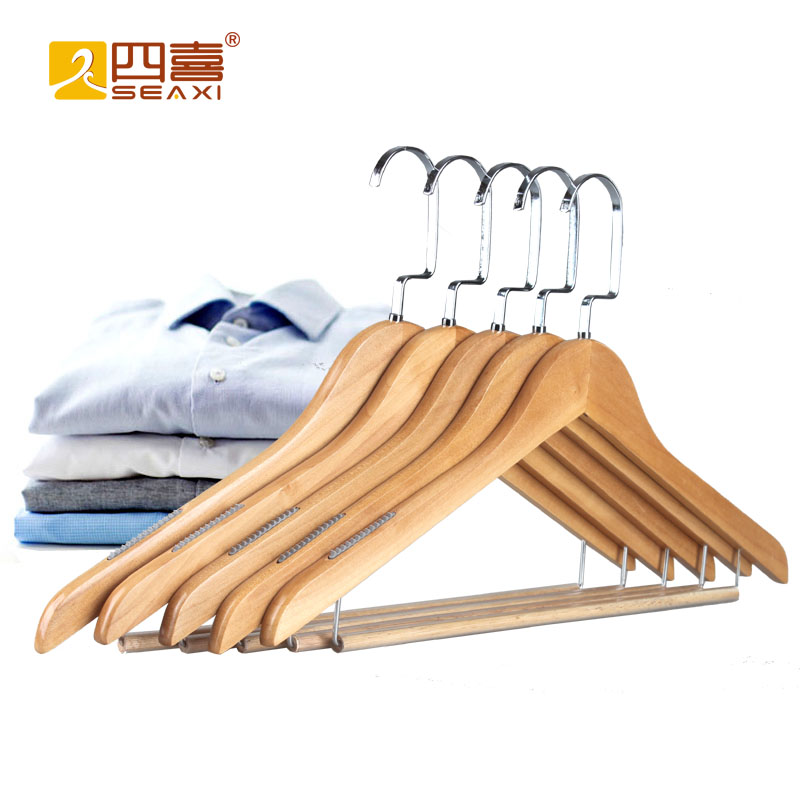 【券后价:15.1元】 【四喜】实木衣架无痕衣服挂