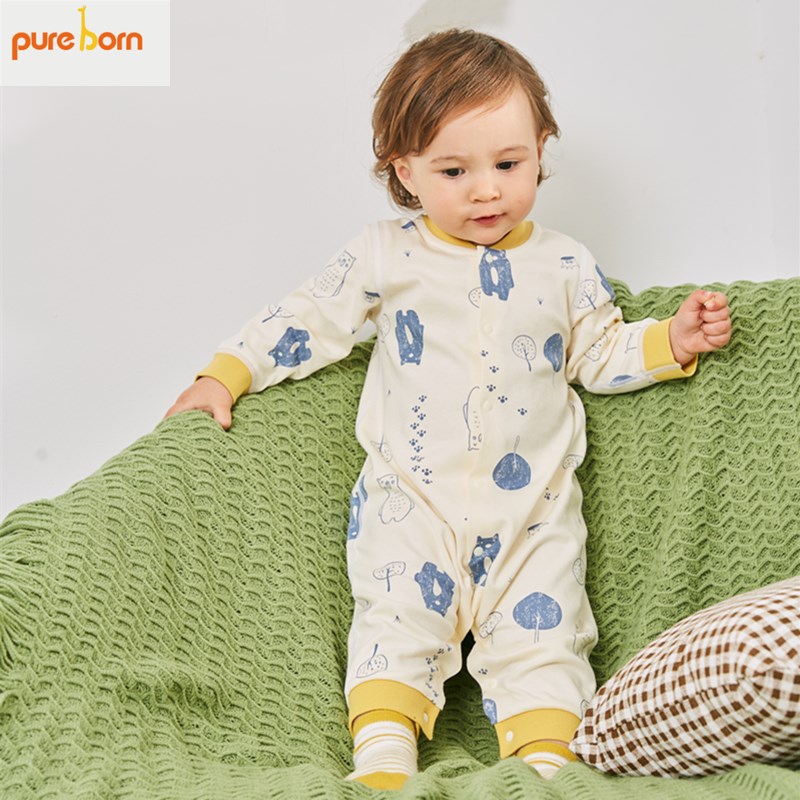 【券后价:69元】 博睿恩~婴儿春秋款衣服连体衣爬服 - pureborn博睿恩旗舰店