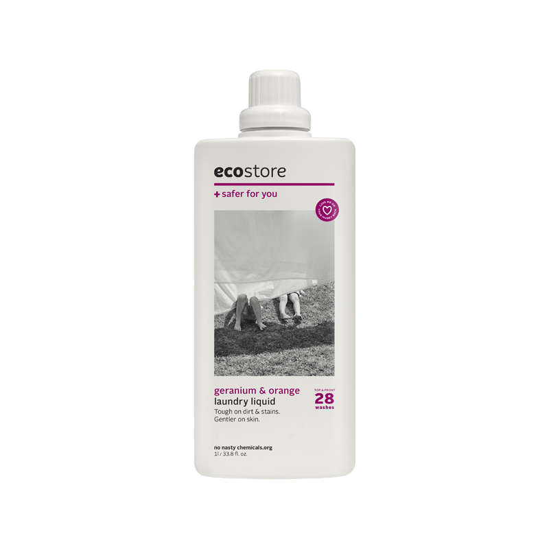 【券后价:91元】 高浓缩洗衣液-天竺葵甜橙1L - ecostore海外旗舰店