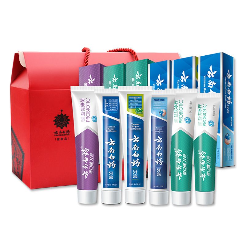 【券后价:76元】 【云南白药】益生菌牙膏6支礼盒装 - 云南白药旗舰店