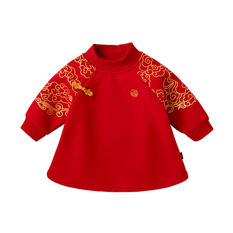 【券后价:36元】 嘟嘟家宝宝中国风新年装拜年服上衣 - DuduBaby婴童店