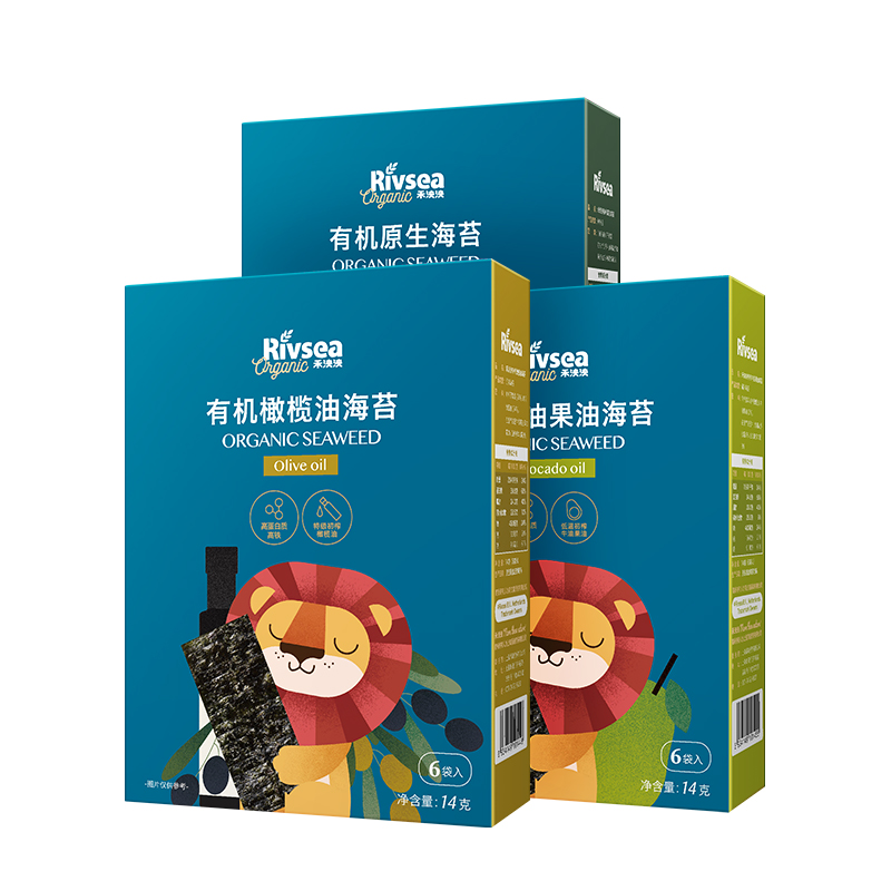 【券后价:59.43元】 【Rivsea禾泱泱】宝宝零食有机海苔3盒装 - rivsea禾泱泱旗舰店