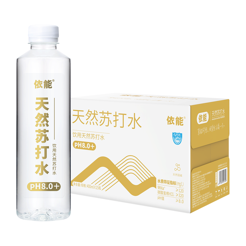 【券后价:24.32元】 【破价】依能！天然弱碱性苏打水400mlX15瓶 - 依能食品旗舰店