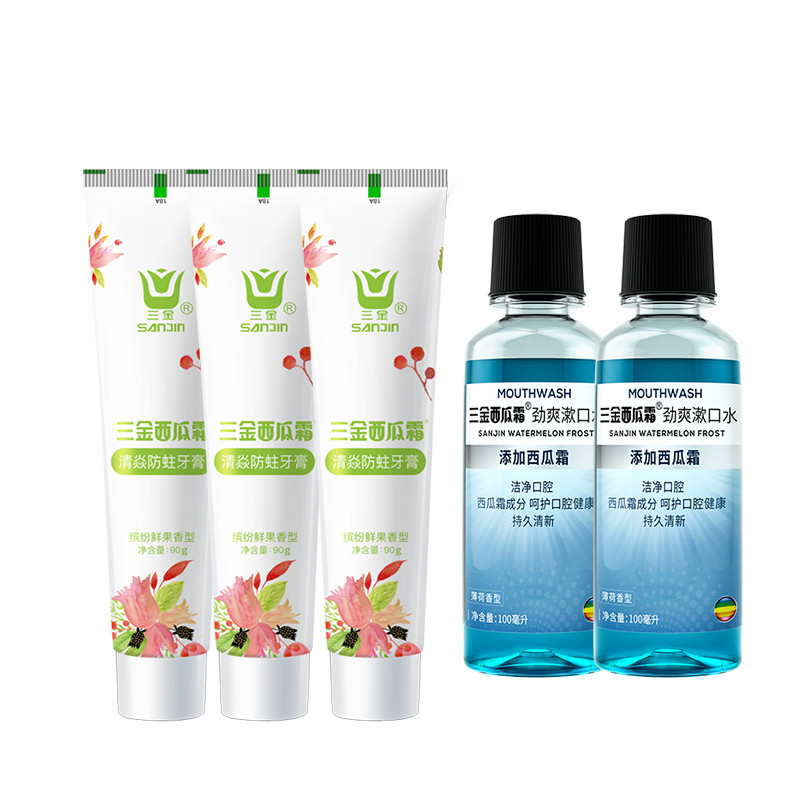 【券后价:16.9元】 【三金】西瓜霜防蛀牙膏3支+漱口水2瓶 - 三金旗舰店