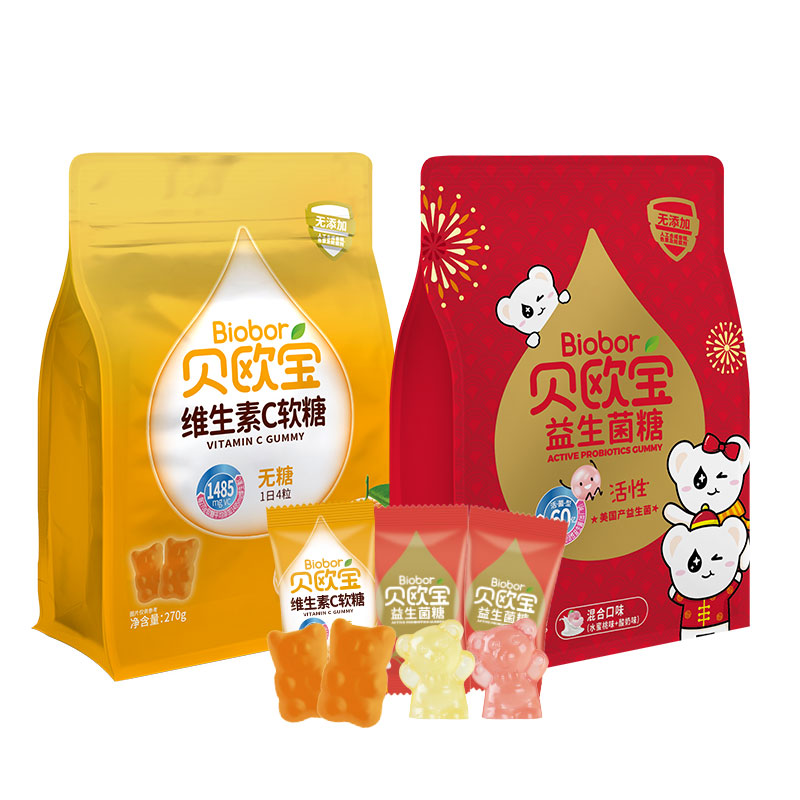 【券后价:64元】 贝欧宝活性益生菌软糖无糖维生素C糖 - biobor贝欧宝旗舰店