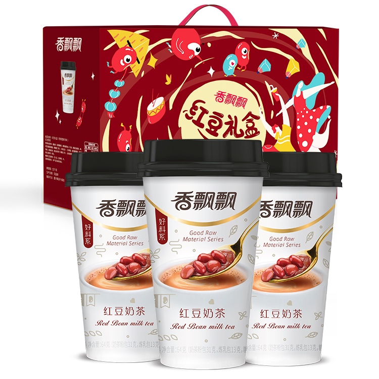 【券后价:56元】 香飘飘红豆礼盒装12杯装奶茶 - 香飘飘食品旗舰店