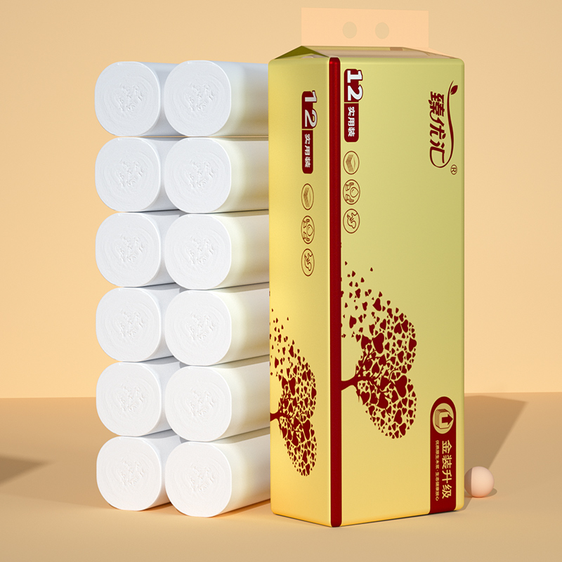 【券后价:5.01元】 家用整箱12卷纸巾卷纸无芯卫生纸