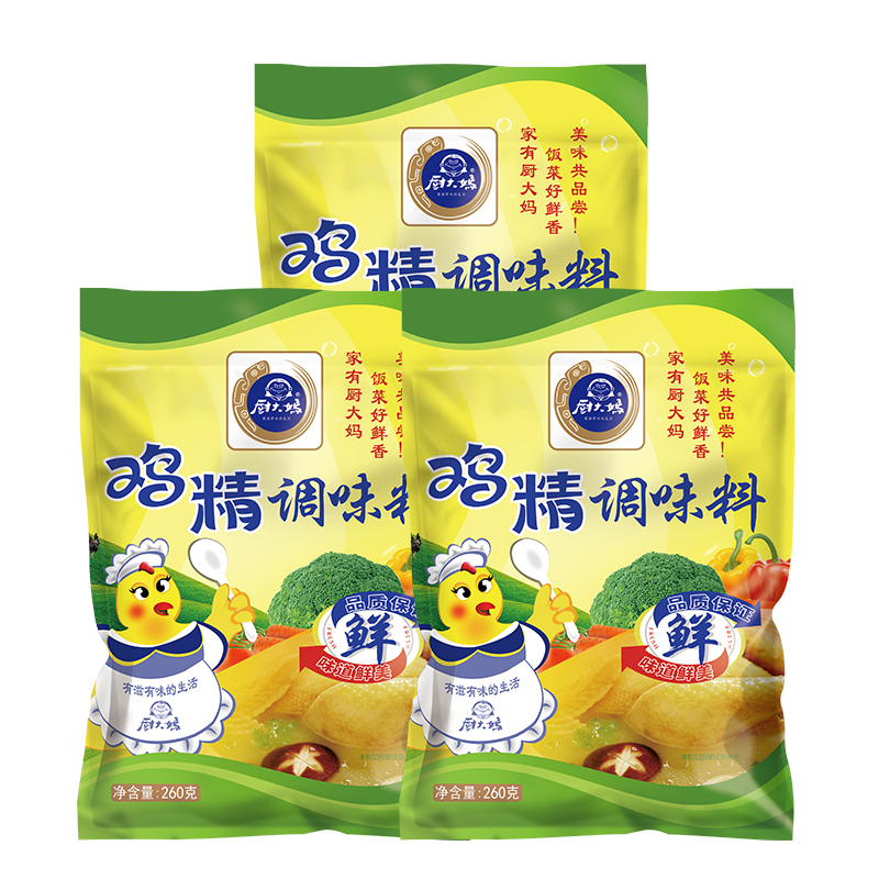 【券后价:26.5元】 【厨大妈】鸡精调味品260g*3袋 - 厨大妈食品旗舰店