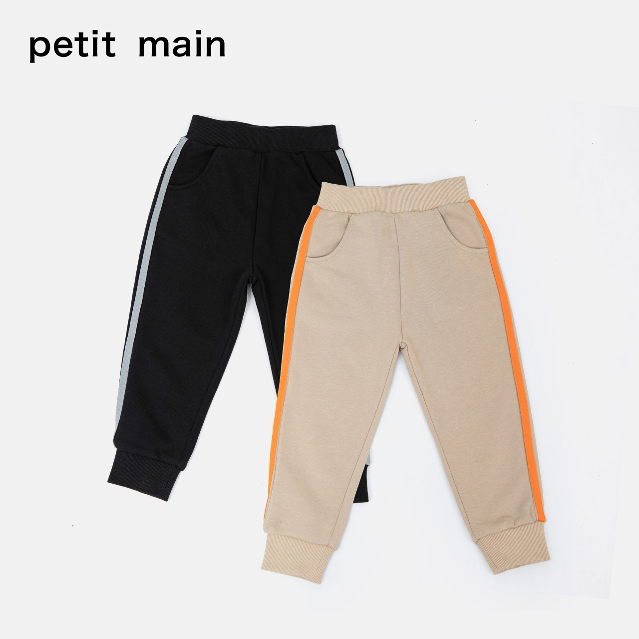 【券后价:39元】 【百搭好穿！】petitmain儿童撞色针织裤 - petitmain童装旗舰店