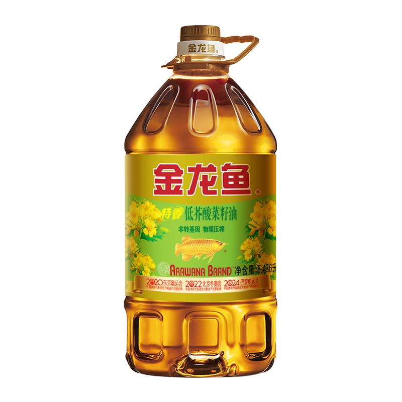 【券后价:78.9元】 金龙鱼特香低芥酸菜籽油5.436L/桶 - 天猫超市