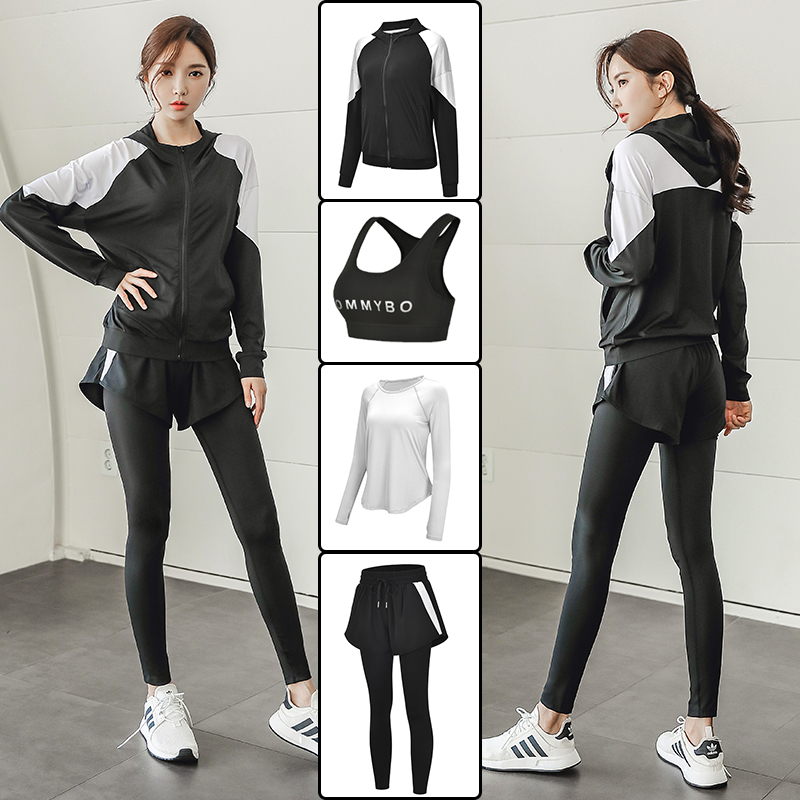 【券后价:69元】 瑜伽服套装女2022新款秋季运动套装 - 玄色运动户外专营店