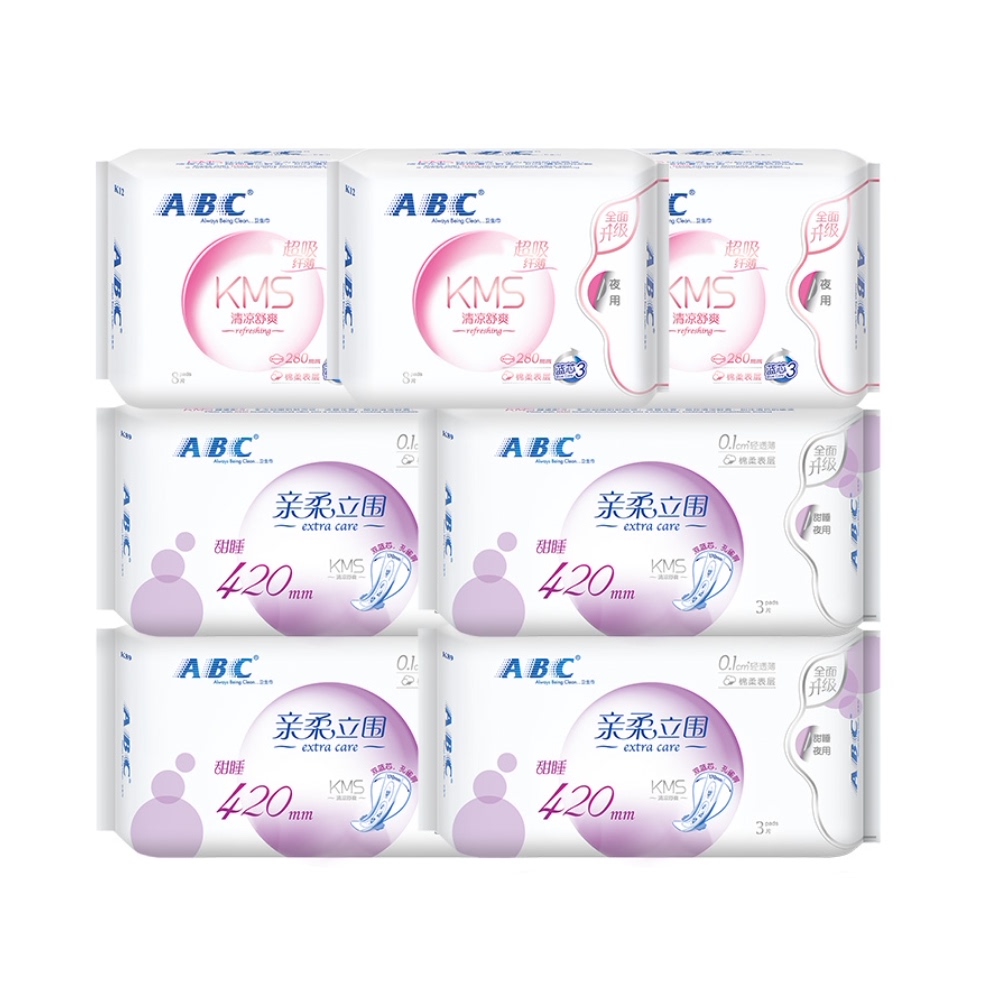 【券后价:36.9元】 【ABC】卫生巾女整箱7包/36片 - 天猫超市