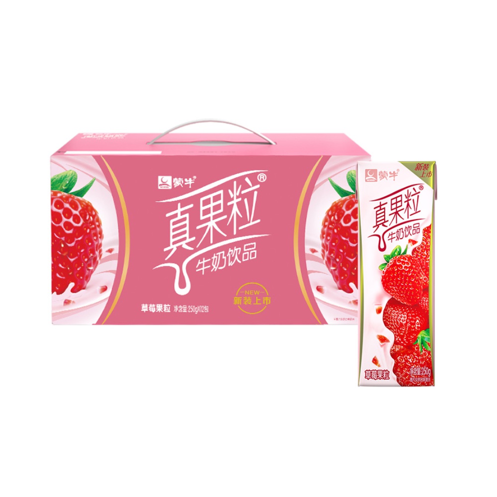 【券后价:25.4元】 蒙牛真果粒草莓味牛奶饮品共12盒 - 天猫超市