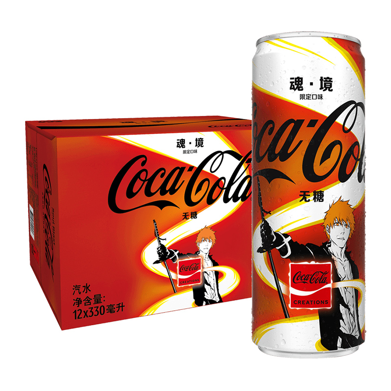 【券后价:34.9元】 可口可乐&BLEACH联名罐无糖330ml*12 - 天猫超市