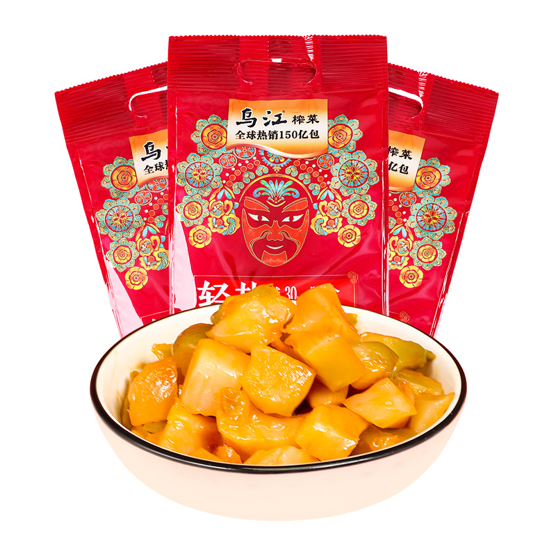 【券后价:29.9元】 【凑单款】乌江口口脆榨菜264g*3包 - 天猫超市