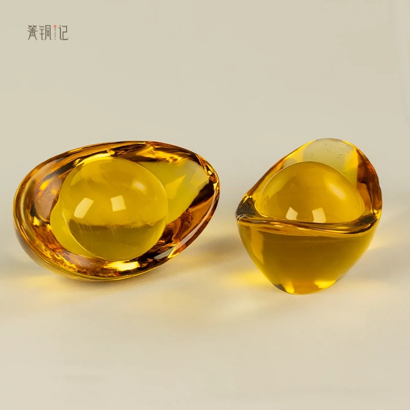 【券后价:0.9元】 天降0.9元招财进宝琉璃金元宝摆件 - 箐铜记旗舰店