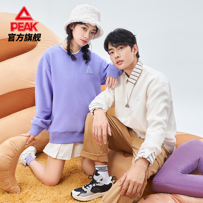 【券后价:98元】 匹克摇粒绒情侣装运动卫衣 - 匹克官方旗舰店