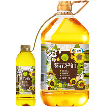 中粮初萃 葵花籽油 一级物理压榨5L+400mL