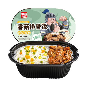 锅圈食汇 自热米饭 香菇排骨饭382g/盒