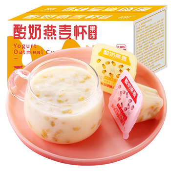【京东】酸奶燕麦布丁果冻500g