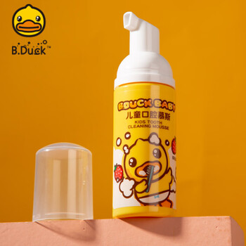 B.Duck 小黄鸭儿童口腔慕斯牙膏 泡沫慕斯牙膏50ml 可吞咽防蛀虫