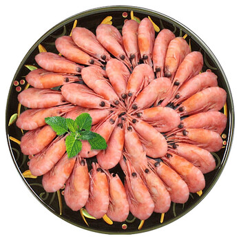【京东】健康轻食 禧美 熟冻加拿大北极甜虾 500g/袋 65-85只 (MSC认证) 鲜甜腹籽 生鲜 海鲜水产