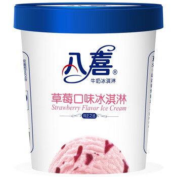 八喜 冰淇淋 草莓口味 550g*1桶