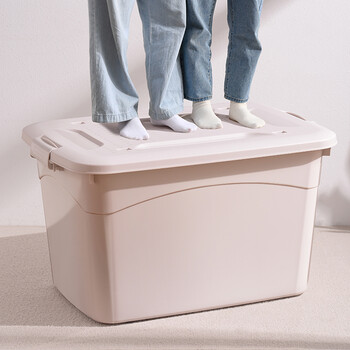 妙昂 塑料特大号收纳箱100L（63*45*36）2个装