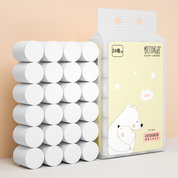 【官方旗舰店】悦竹风语 抱抱熊原木浆券纸24券