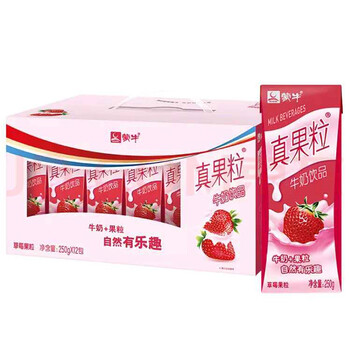 18点
蒙牛草莓真果粒250g*12盒1
