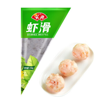 安井 虾滑 150g 原味 1袋 冷冻 虾仁含量80%