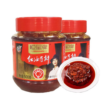 【京喜自营】恒星 红油豆瓣酱500g*2瓶