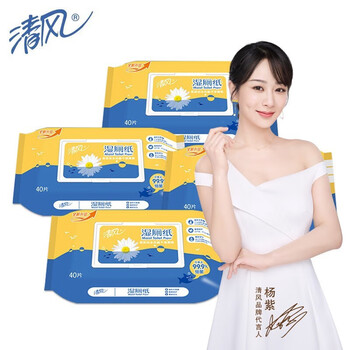 【官方店】清风 湿厕纸40片*4包