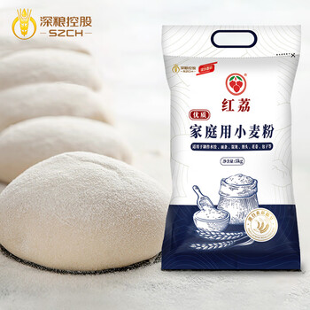 【JD好店】深粮多喜 中高筋小麦磨制红荔面粉5kg