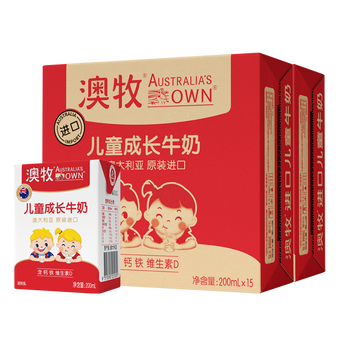 澳牧 澳大利亚 原装进口 儿童成长牛奶200ml*30盒